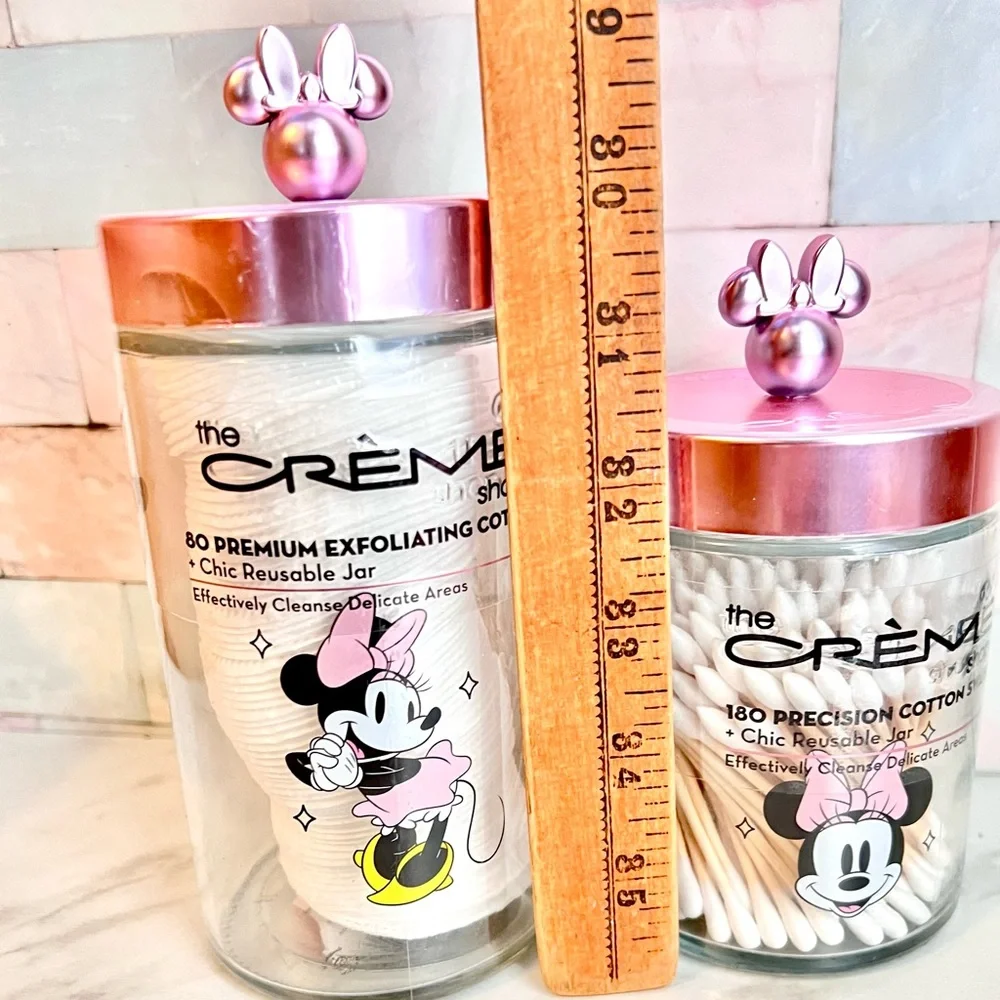 The Crème Shop Disney Minnie Mouse Reusable Containers - Cotton Swabs & Pads